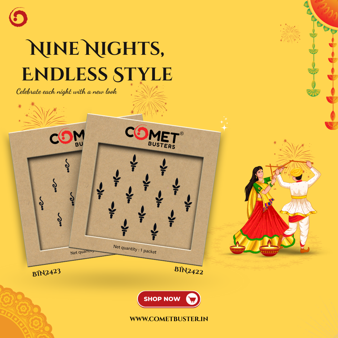 Navratri Bindis & Accessories: Black Dots, Stick-On, and Festive Looks