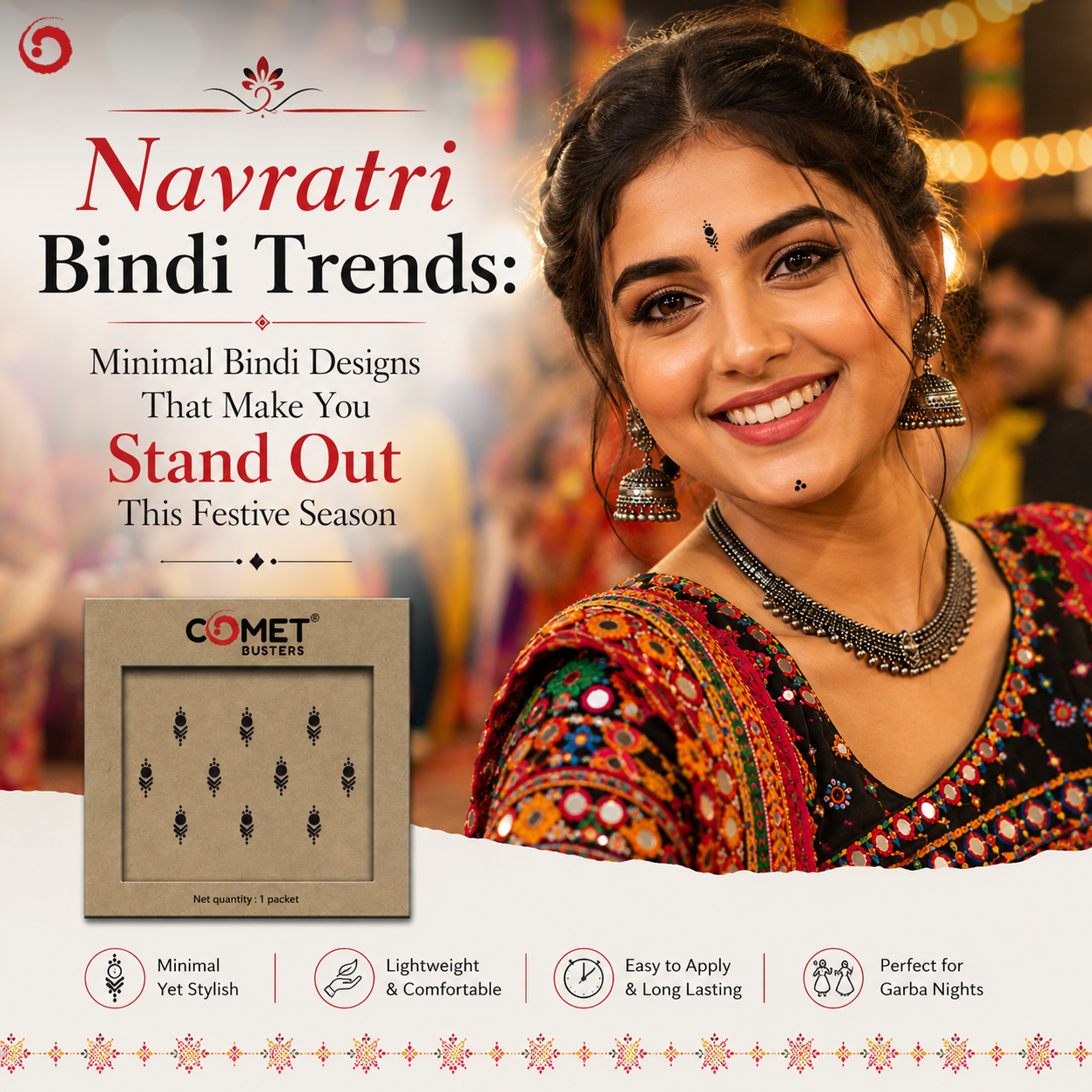 Navratri Bindi Trends: Minimal Bindi Designs That Make You Stand Out This Festive Season