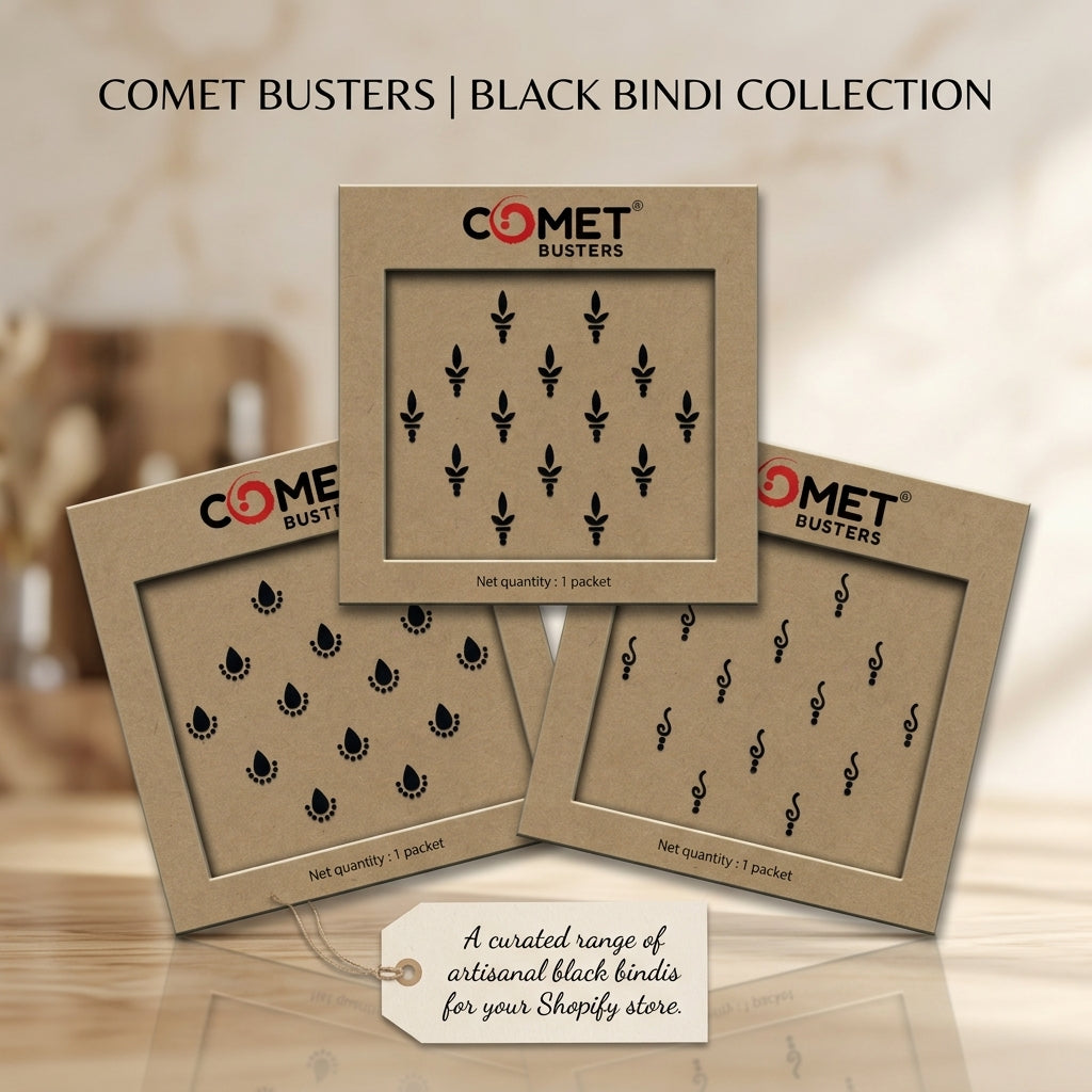 Black Bindi Collection | Designer Black Bindis & Traditional Stick-On ...