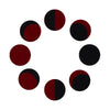 Comet Busters® Phases of Moon Bindis – 13mm Maroon & Black Velvet Round Bindis (8 Bindis)(BIN2670)