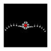 Comet Busters® White, Red, Multicolor, Bengali Bindi– PVC, Velvet – Handcrafted, Reusable & Skin-Friendly Bindis for Bridal Wear (Free Size) – Forehead Bindi Stickers for Women & Girls – BIN1735