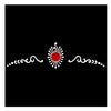 Comet Busters® White, Red, Multicolor, Bengali Bindi– PVC, Velvet – Handcrafted, Reusable & Skin-Friendly Bindis for Bridal Wear (Free Size) – Forehead Bindi Stickers for Women & Girls – BIN1738