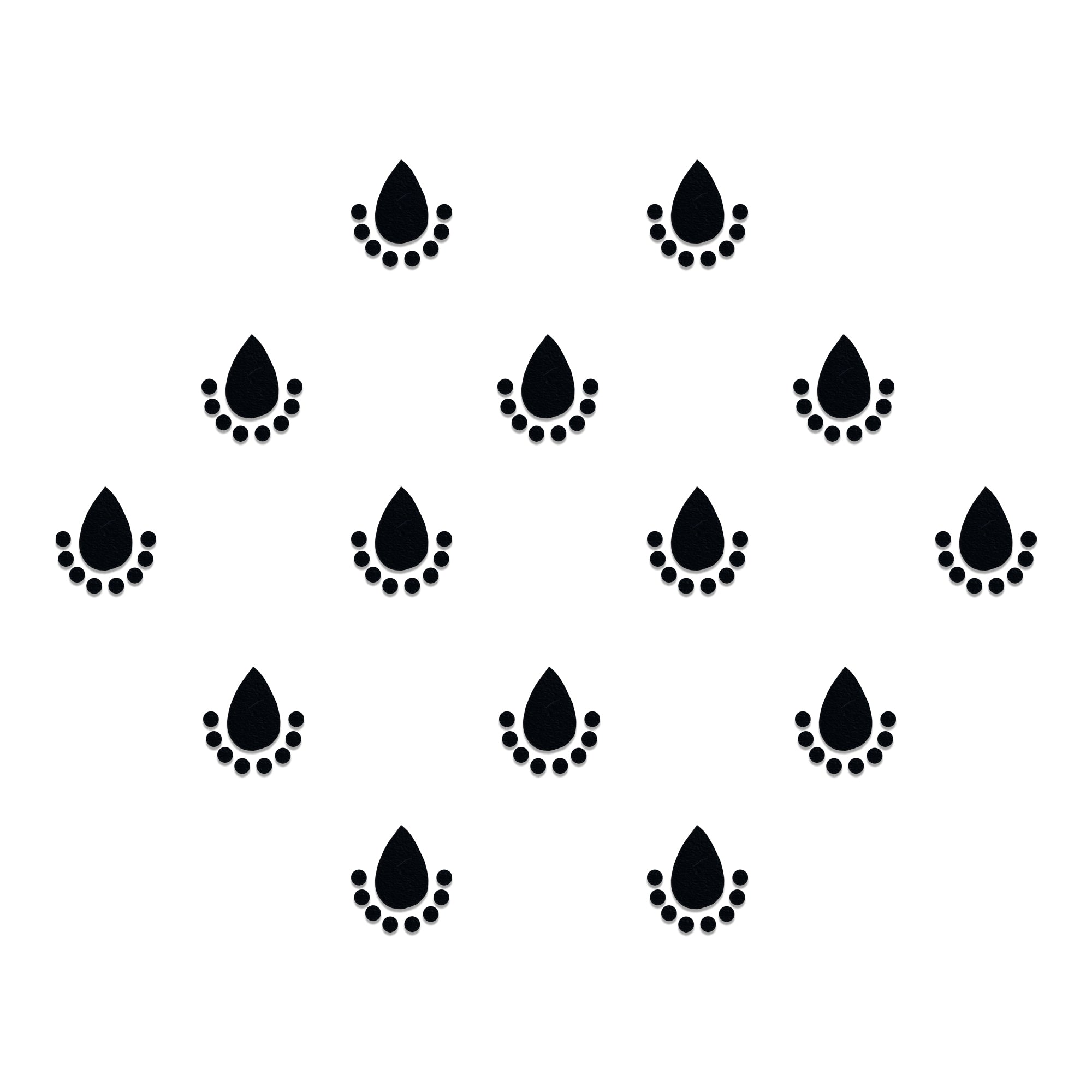 Comet Busters® Black Tear Drop PVC Bindi (7mm) – Handcrafted & Reusable ...