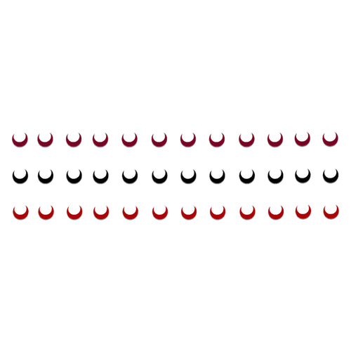 Comet Busters® Red, Black, Maroon, Multicolor Moon – Velvet – Handcrafted, Reusable & Skin-Friendly Bindis for Casual Wear (5mm) – Forehead Bindi Stickers for Women & Girls – BIN923