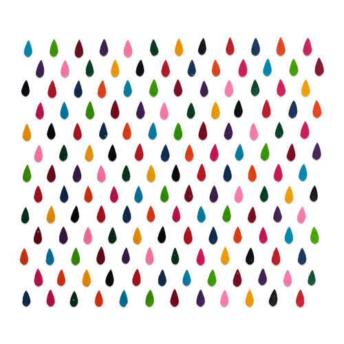 Comet Busters® Multicolor Tear Drop – Velvet – Handcrafted, Reusable & Skin-Friendly Bindis for Casual Wear (7mm) – Forehead Bindi Stickers for Women & Girls – BIN1734