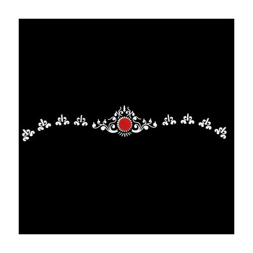 Comet Busters® White, Red, Multicolor, Bengali Bindi– PVC, Velvet – Handcrafted, Reusable & Skin-Friendly Bindis for Bridal Wear (Free Size) – Forehead Bindi Stickers for Women & Girls – BIN1737