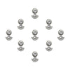 Comet Busters® Silver Artistic Abstract Bindis – Diamond, Shiny Beads – Handcrafted, Reusable & Skin-Friendly Bindis for Casual Wear (8mm) – Forehead Bindi Stickers for Women & Girls – BIN2177