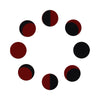 Comet Busters® Phases of Moon Bindis – 8mm Maroon & Black Velvet Round Bindis (8 Bindis)(BIN2672)