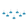 Comet Busters® Blue Floral, Lotus – Velvet, Diamond – Handcrafted, Reusable & Skin-Friendly Bindis for Party Wear (6mm) – Forehead Bindi Stickers for Women & Girls – BIN2272