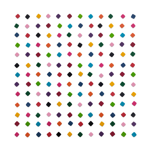 Comet Busters® Multicolor Square – Velvet – Handcrafted, Reusable & Skin-Friendly Bindis for Casual Wear (4mm) – Forehead Bindi Stickers for Women & Girls – BIN1733