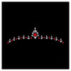 Comet Busters® Red, White, Multicolor, Bengali Bindi– PVC, Velvet – Handcrafted, Reusable & Skin-Friendly Bindis for Bridal Wear (Free Size) – Forehead Bindi Stickers for Women & Girls – BIN1972