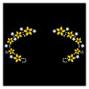 Comet Busters® Radha Rani Yellow Floral Face Bindis – Designer Yellow Gopi Dots with Stone for Festive & Temple Wear (GD015)