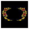 Comet Busters® Radha Rani Floral Face Bindis – Designer Yellow Gopi Dots with Green Stone for Festive & Temple Wear(GD011)