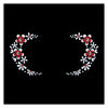 Comet Busters® Radha Rani Floral Face Bindis – Designer White Red Gopi Dots with Stone for Festive & Temple Wear (GD013)
