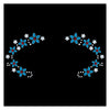 Comet Busters® Radha Rani Blue Floral Face Bindis – Designer Blue Gopi Dots with Stone for Festive & Temple Wear (GD014)