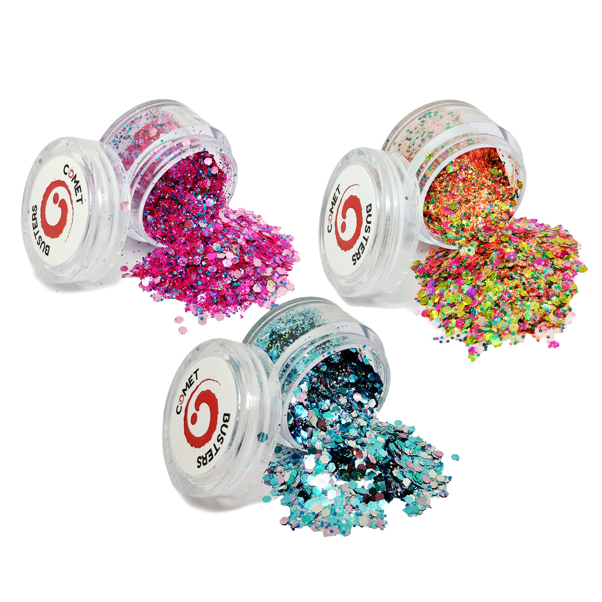 Comet Busters Face Chunky Glitter Body Shimmer Eye Makeup 5 Grams (Pac