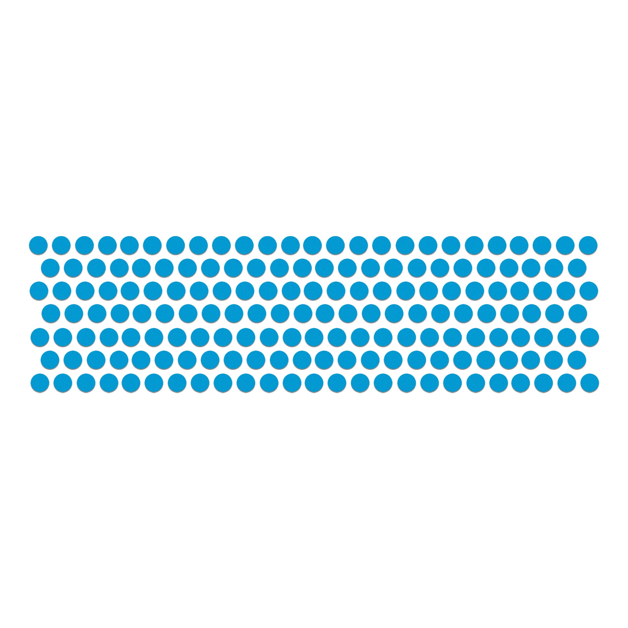 Comet Busters mini round sky blue bindis arranged in neat rows, featuring a classic plain dot design suitable for traditional, festive, and everyday wear