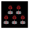 Comet Busters® Mahakal Tripund Trishul Bindis – Multisize Red & White (5 Bindis)(BIN2710)