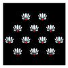 Comet Busters® White Floral Lotus Bindis – 10mm Designer Bindis for Women & Girls (12 Bindis)(BIN2634)