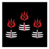 Comet Busters® Mahakal Tripund Trishul Bindis – Multisize Red White Bindi (3 Bindis)(BIN2709)