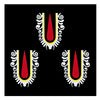 Comet Busters® Krishna Tilak Bindis – 20mm Vaishnav Namam for Kids (3 Bindis)(BIN2694)