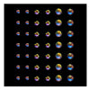 Comet Busters® Multicolor Diamond Dot – Diamond – Handcrafted, Reusable & Skin-Friendly Bindis for Party Wear (2, 4, 5mm) – Forehead Bindi Stickers for Women & Girls – BIN2225