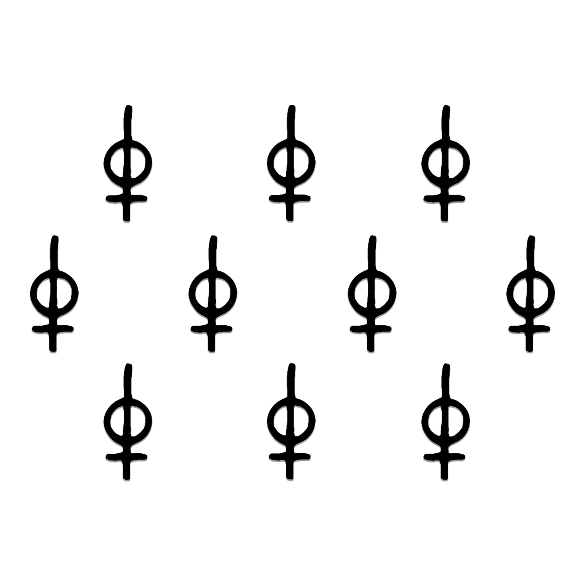 Comet Busters Abstract Feminism Symbol Bindi | Black Feminist Symbol Designer Bindi | Women's Empowerment Forehead Sticker for Women & Girls | Reusable Fusion Fashion and Ethnic Wear Bindi.