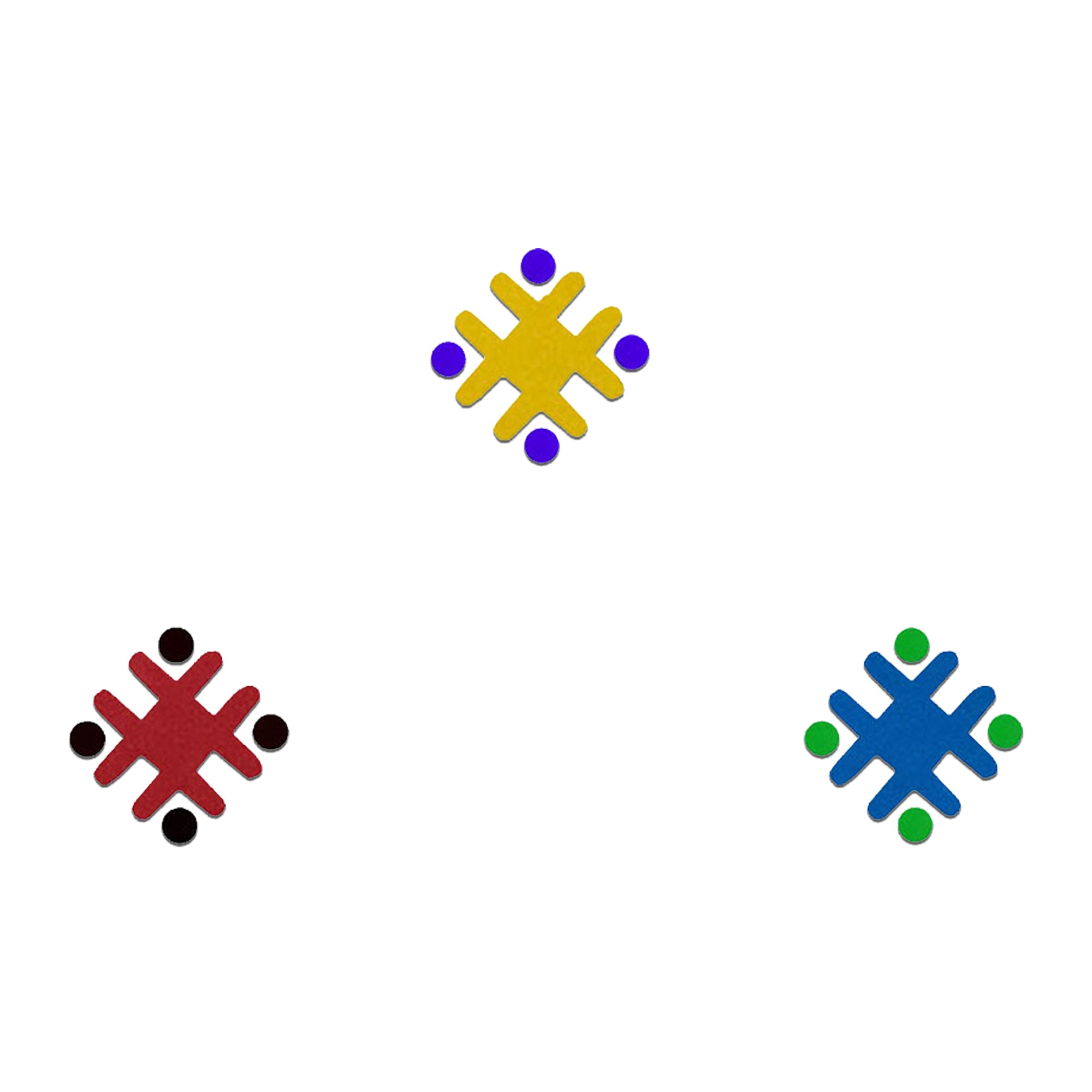 Comet Busters Abstract Fusion Snowflake Designer Bindis featuring a modern geometric snowflake-inspired motif accented with coordinating dots in pink, blue, and black color combinations. Reusable designer bindis for women and girls, perfect for festive occasions, cultural events, contemporary ethnic wear, fusion fashion, dance performances, and Indo-western styling.