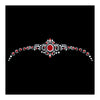 Comet Busters® Red, White, Multicolor, Bengali Bindi – PVC, Velvet – Handcrafted, Reusable & Skin-Friendly Bindis for Bridal Wear (Free Size) – Forehead Bindi Stickers for Women & Girls – BIN2291