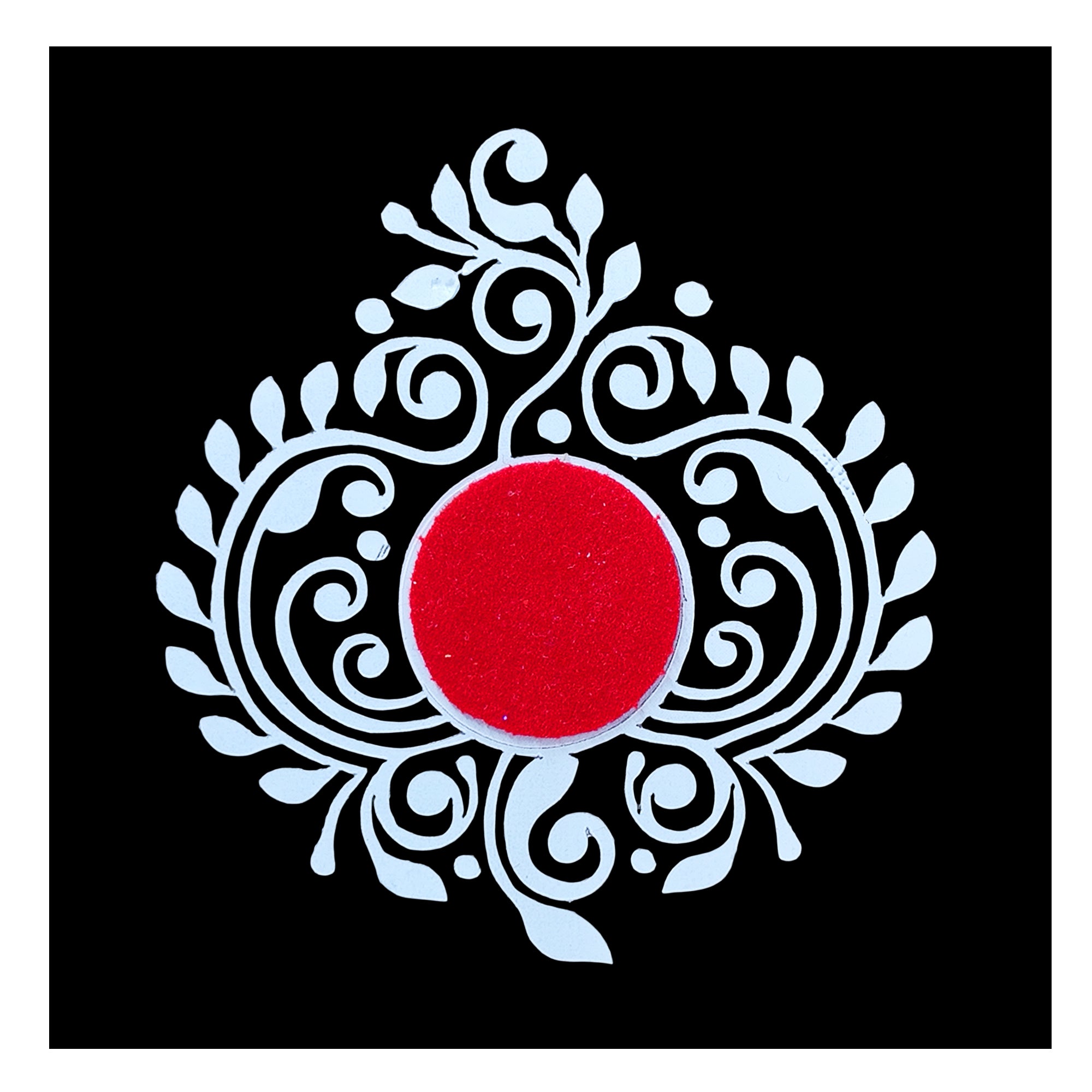 Comewt Busters Bengali Red & White Bindis 