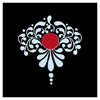 Comet Busters® White, Red, Multicolor, Bengali Bindi – PVC – Handcrafted, Reusable & Skin-Friendly Bindis for Bridal Wear (Free Size) – Forehead Bindi Stickers for Women & Girls – BIN2426