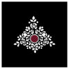 Comet Busters® White, Red, Multicolor, Bengali Bindi – PVC, Velvet – Handcrafted, Reusable & Skin-Friendly Bindis for Bridal Wear (Free Size) – Forehead Bindi Stickers for Women & Girls – BIN2285