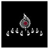 Comet Busters® White, Red, Multicolor, Bengali Bindi– PVC, Velvet – Handcrafted, Reusable & Skin-Friendly Bindis for Bridal Wear (Free Size) – Forehead Bindi Stickers for Women & Girls – BIN2288