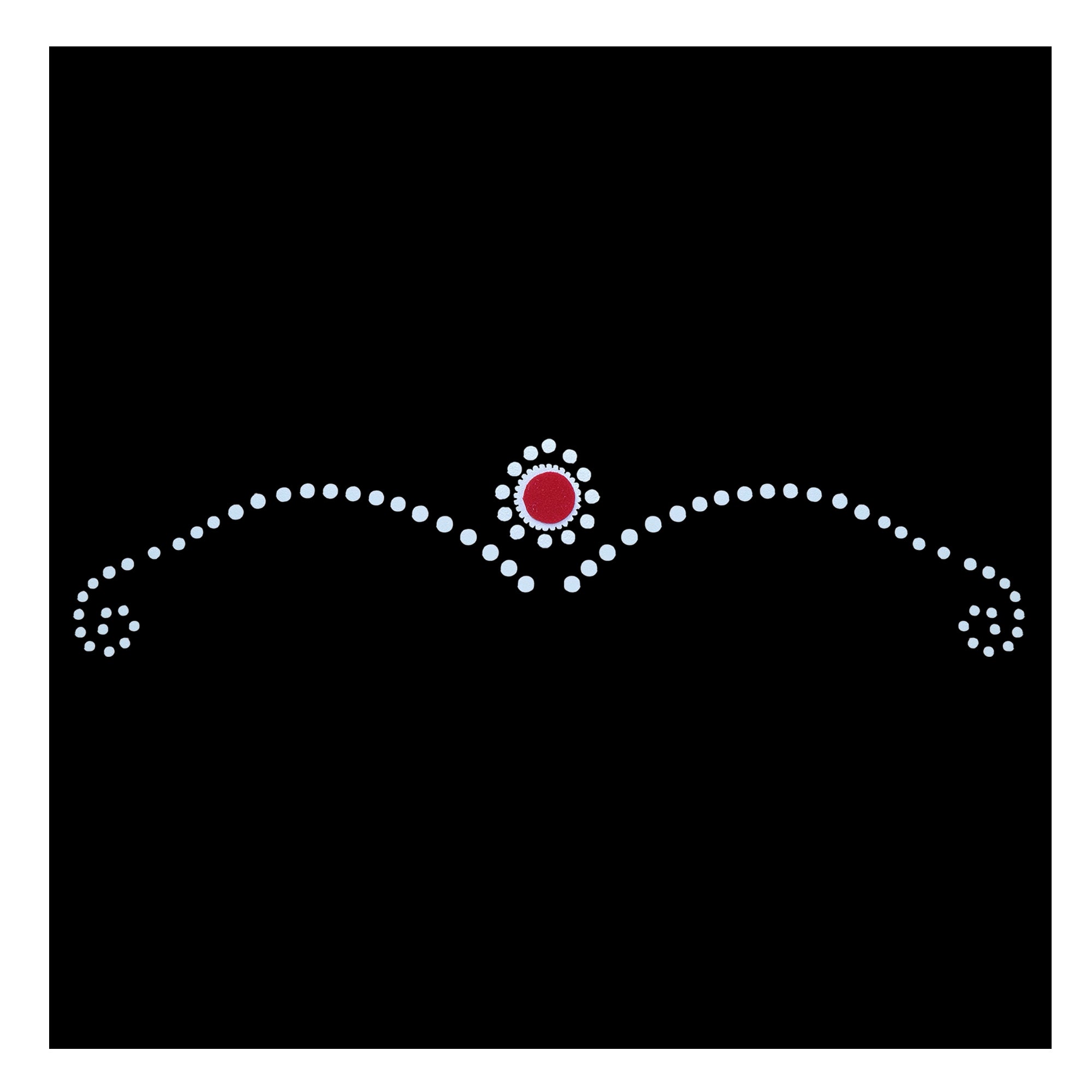 Comet Busters Bengali forehead with white dotted chain design