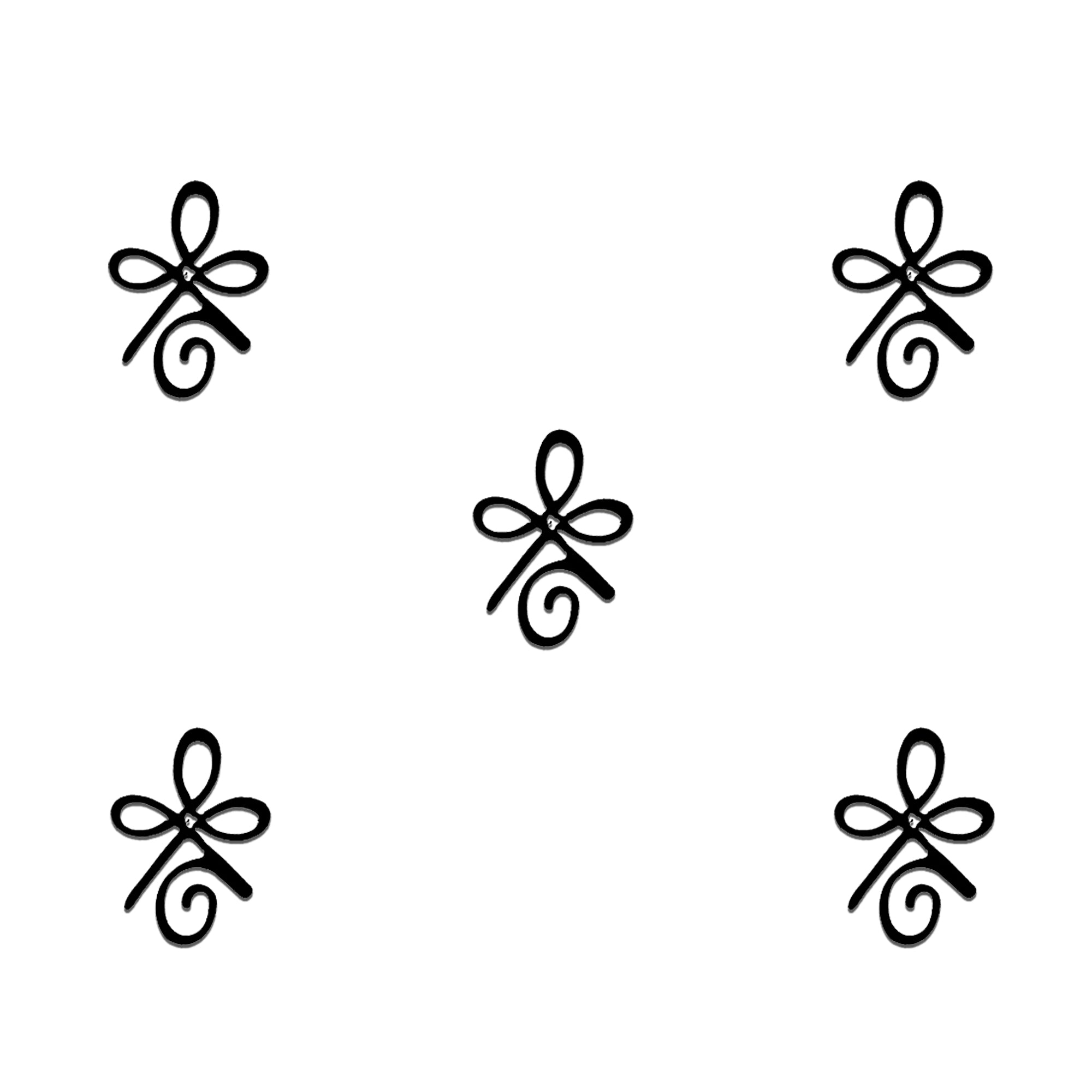 Comet Busters® Black Floral Swirl Designer Bindis for Women and Girls – Elegant Flower Inspired Statement Bindi Design