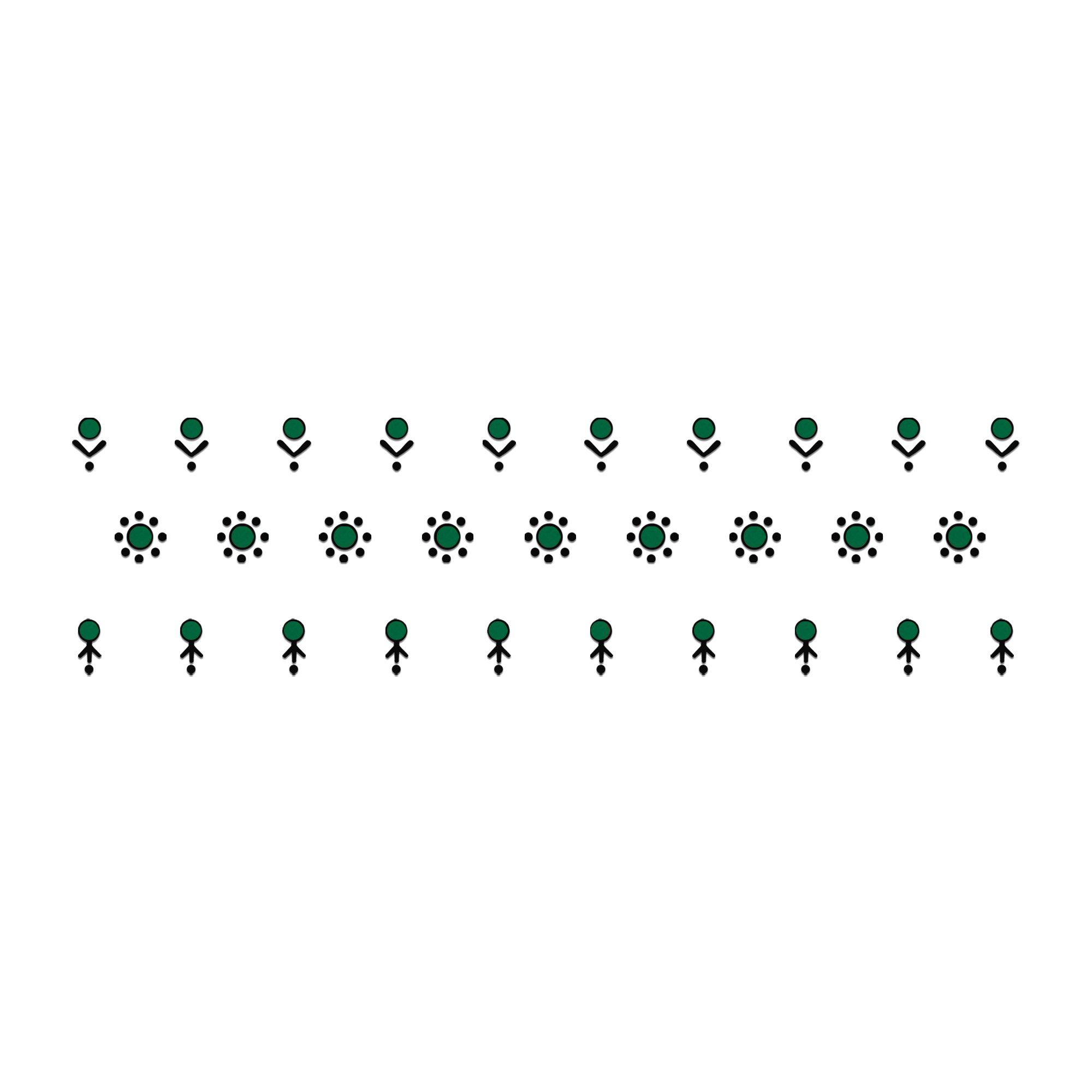 Comet Busters classic kumkum Bindis with Green & Red 