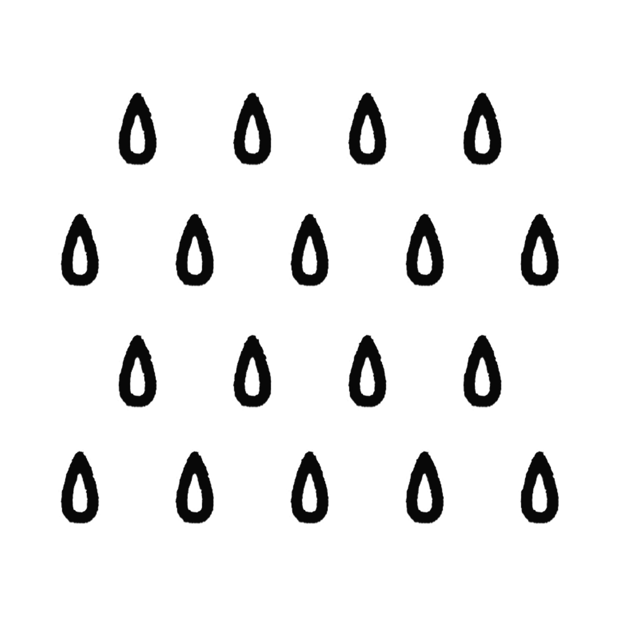 Black hollow teardrop shape bindi stickers