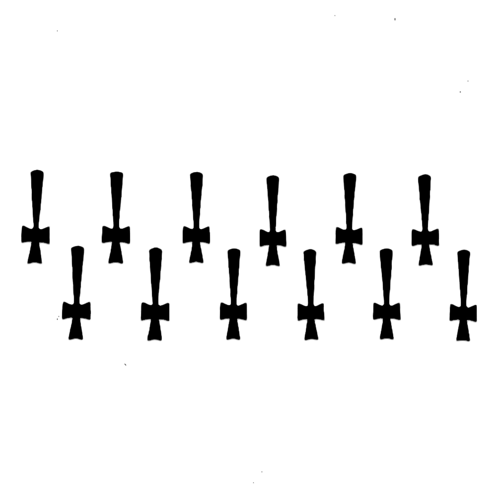 Comet Busters black minimalist bar designer bindi sheet featuring 12 sleek vertical bar-shaped bindis with geometric cross detailing, ideal for traditional wear, festive celebrations, cultural events, dance performances, and modern ethnic styling.