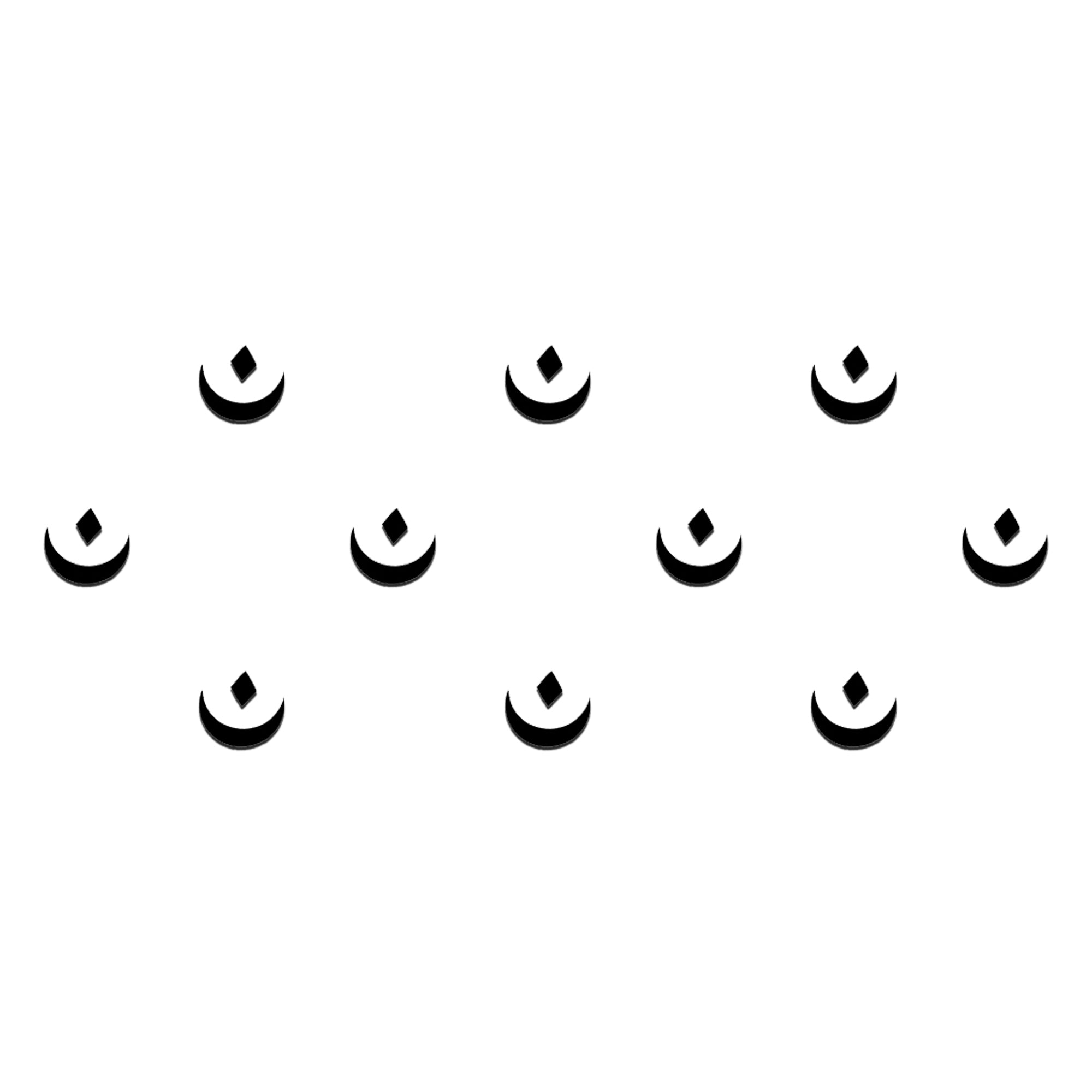 Comet Busters® Black Moon – PVC – Handcrafted, Reusable & Skin-Friendly Bindis for Casual Wear (10mm) – Forehead Bindi Stickers for Women & Girls 
