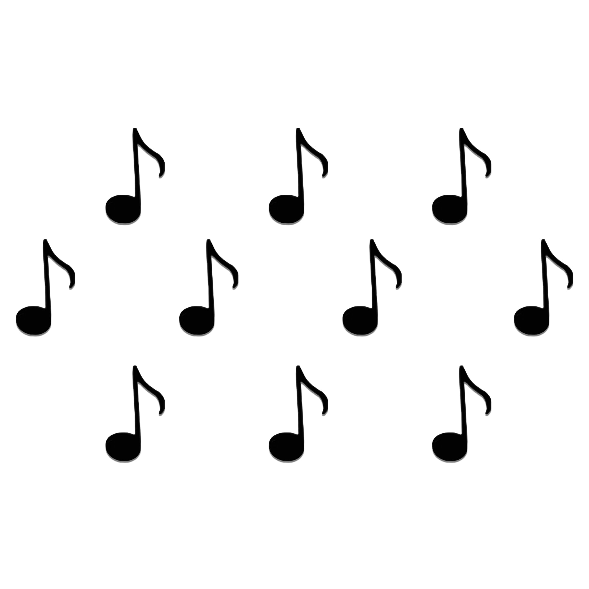 Comet Busters black musical note designer bindi sheet featuring 9 reusable self-adhesive bindis in a stylish music note shape. Trendy forehead bindis for women and girls, perfect for music lovers, festive occasions, dance performances, cultural events, parties, ethnic wear, and contemporary fashion styling.