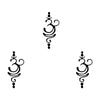 Comet Busters® Black Spiritual OM Bindis – PVC – Handcrafted, Reusable & Skin-Friendly Bindis for Casual Wear (20mm) – Forehead Bindi Stickers for Women & Girls – BIN508