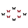 Comet Busters® Red, Black, Multicolor Butterfly – Velvet, Diamond – Handcrafted, Reusable & Skin-Friendly Bindis for Party Wear (8mm) – Forehead Bindi Stickers for Women & Girls – BIN1623
