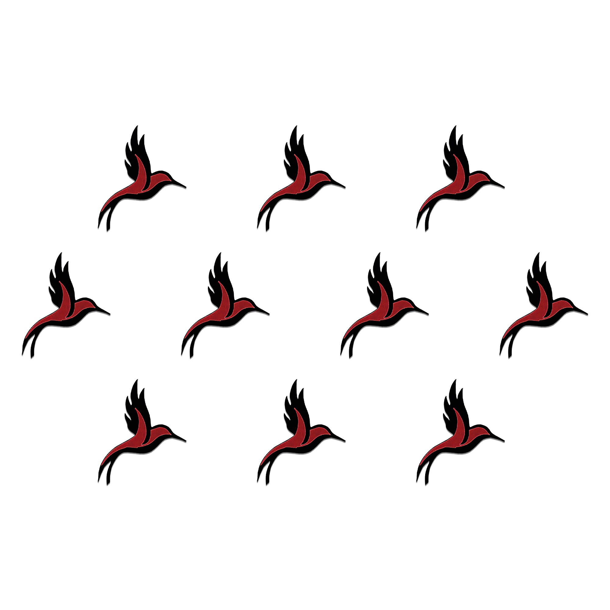 Comet Busters Black and Red Kingfisher Design Bindi featuring a graceful flying bird motif for women and girls