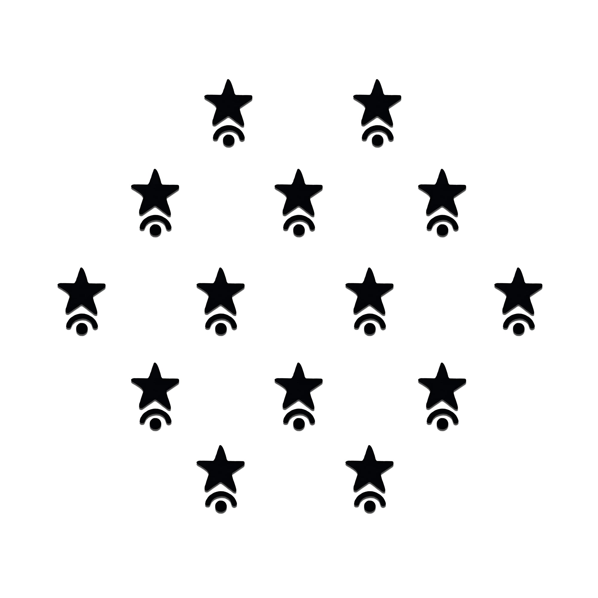 Comet Busters modern fancy bindis with star symbol design