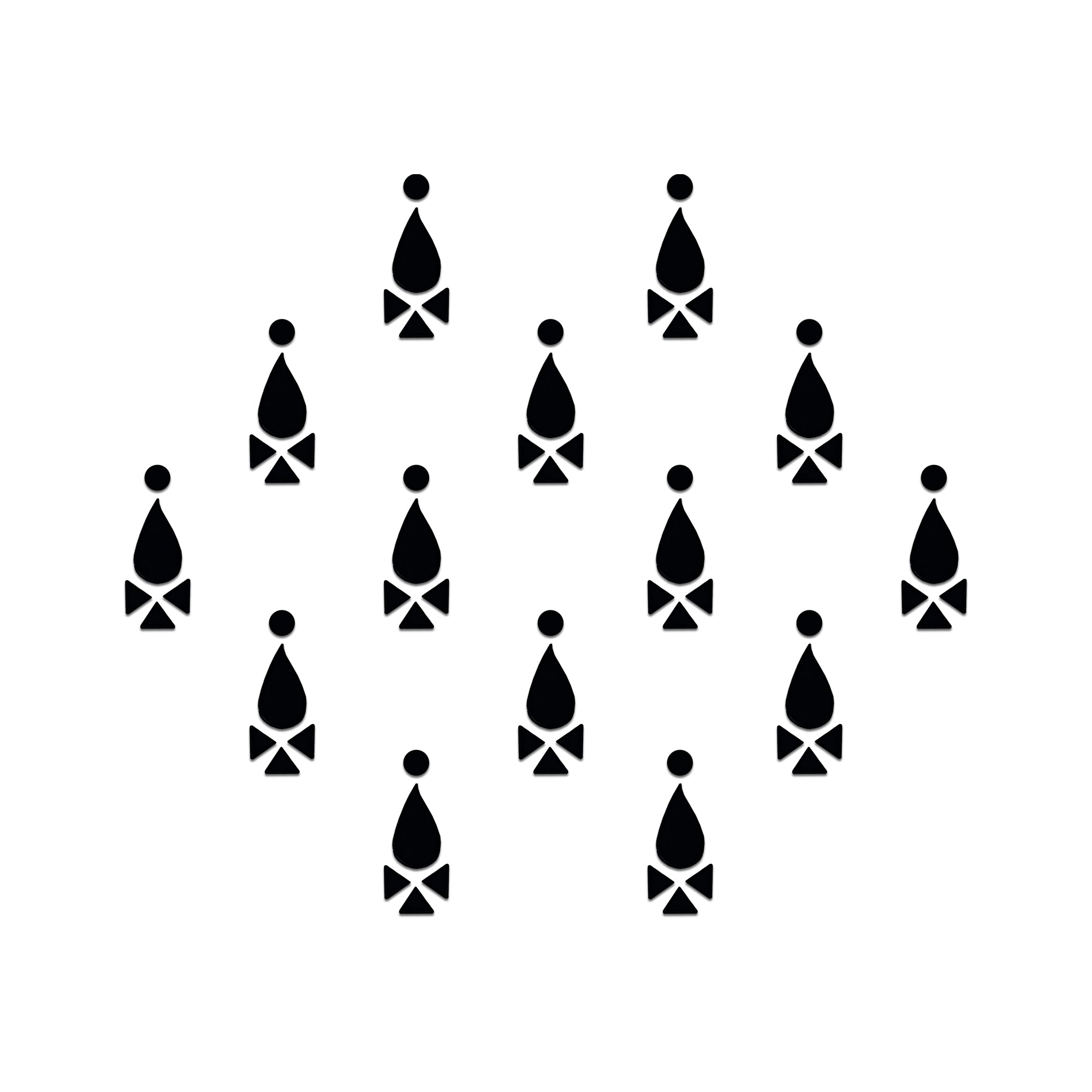 Comet Busters black tribal Black Tear Drop Bindi 
