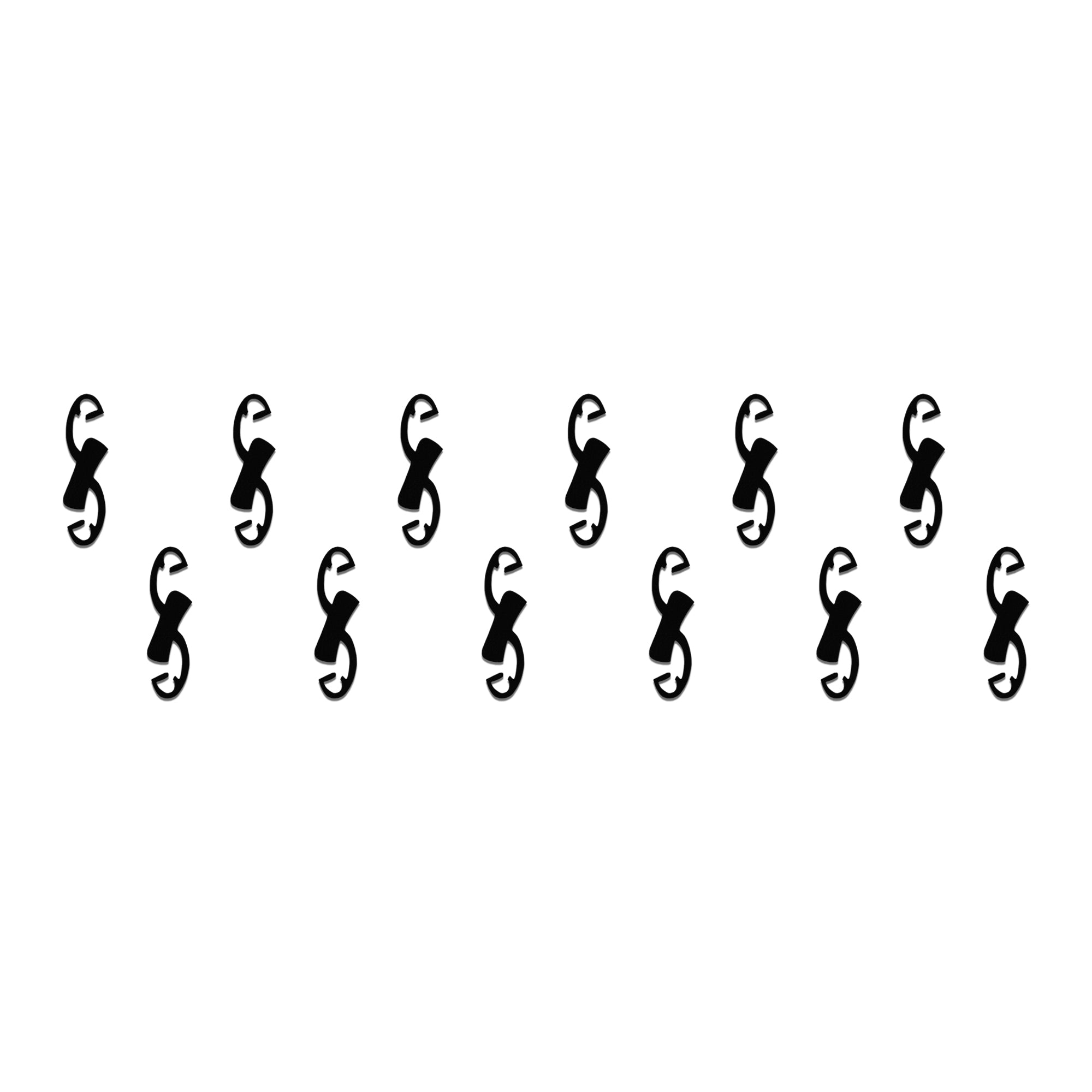 Comet Busters Black Tribal S-Curve Forehead Bindi