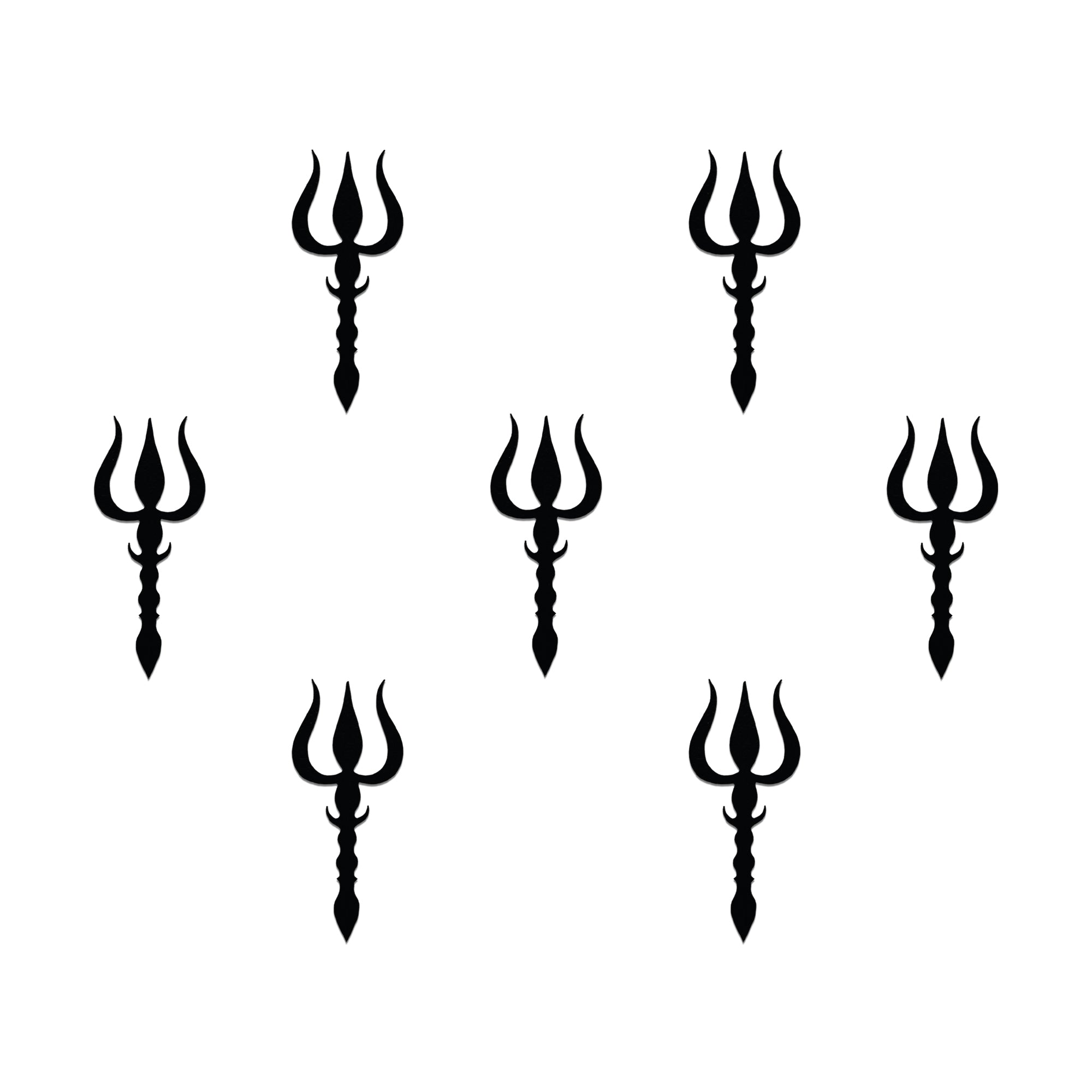 Comet Busters Black Trishul Bindi featuring a traditional Lord Shiva trishul design for women and girls