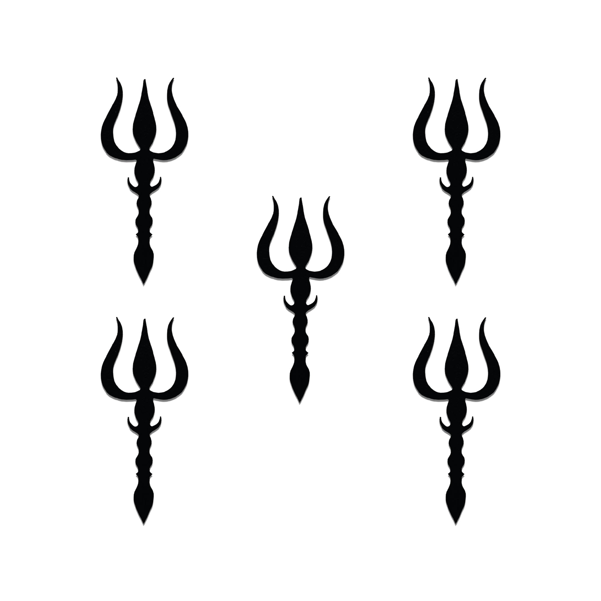Comet Busters Black Trishul Bindi featuring a traditional Lord Shiva trishul design for women and girls