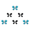 Comet Busters® Blue, Black, Multicolor Butterfly – Crystal, Diamond – Handcrafted, Reusable & Skin-Friendly Bindis for Party Wear (10mm) – Forehead Bindi Stickers for Women & Girls – BIN1704