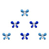 Comet Busters® Blue Butterfly – Crystal, Diamond – Handcrafted, Reusable & Skin-Friendly Bindis for Party Wear (10mm) – Forehead Bindi Stickers for Women & Girls – BIN1702